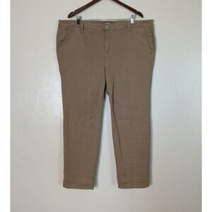 Torrid Slim Fit Pants Size 20 Tan Stretch Cotton Casual Workwear Feel the FIt